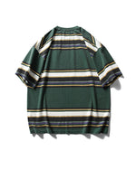 Contrast striped short sleeves