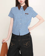 ヴィンテージチェック半袖シャツ