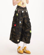 レトロシンプルデニムショートパンツ