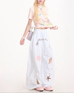 Fun pattern short sleeves