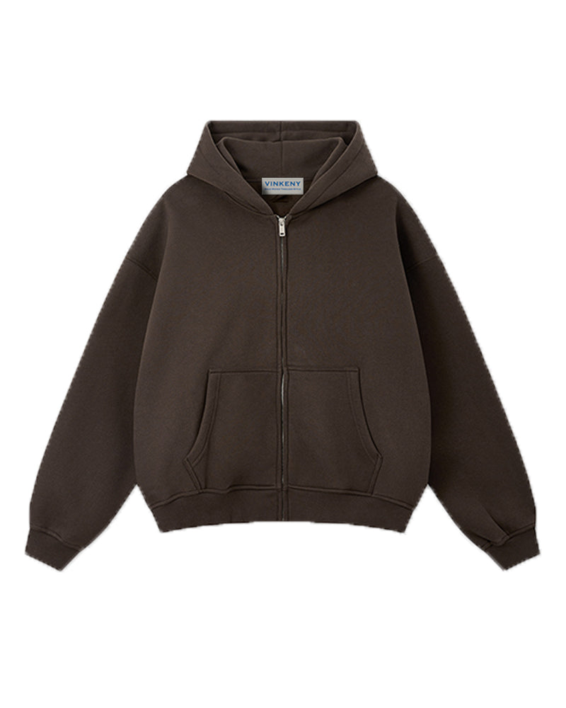 345g Hooded zip-up sweatshirt