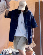 無地半袖ポケットシャツ