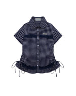 チェック半袖シャツ