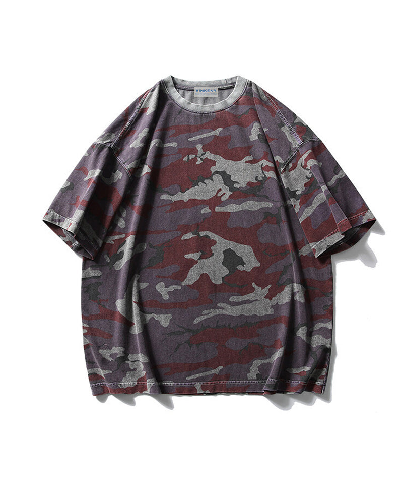 Contrast striped short sleeves