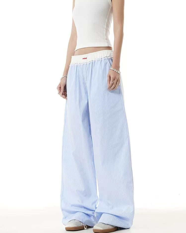 스트라이프 캐주얼 바지