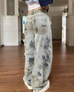 Heavy duty wide-leg jeans