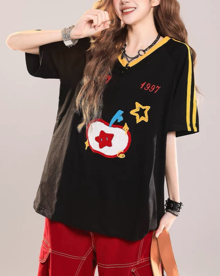 Simple pattern short sleeves