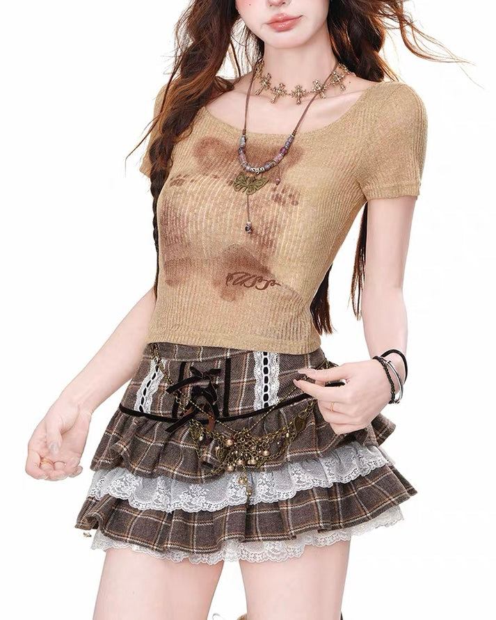 シンプルなスリムな半袖