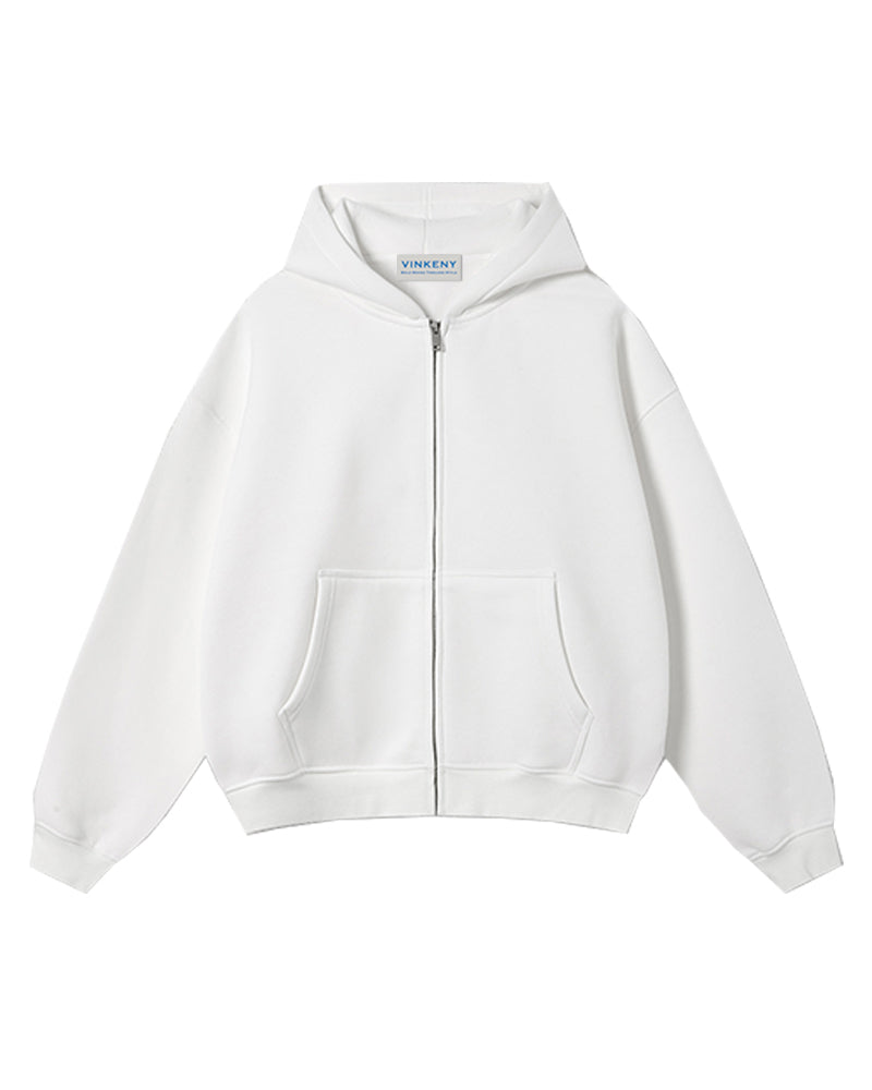 345g Hooded zip-up sweatshirt