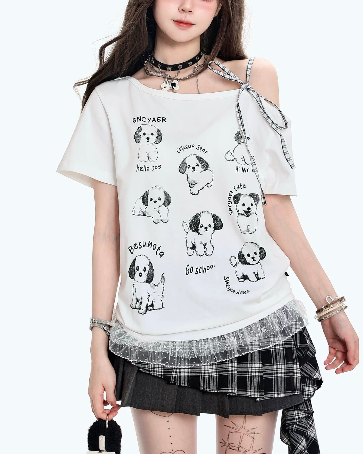 Dopamine off-shoulder short sleeves