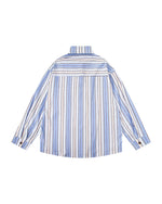 striped embroidered long-sleeved shirt