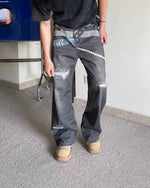 Designer straight jeans