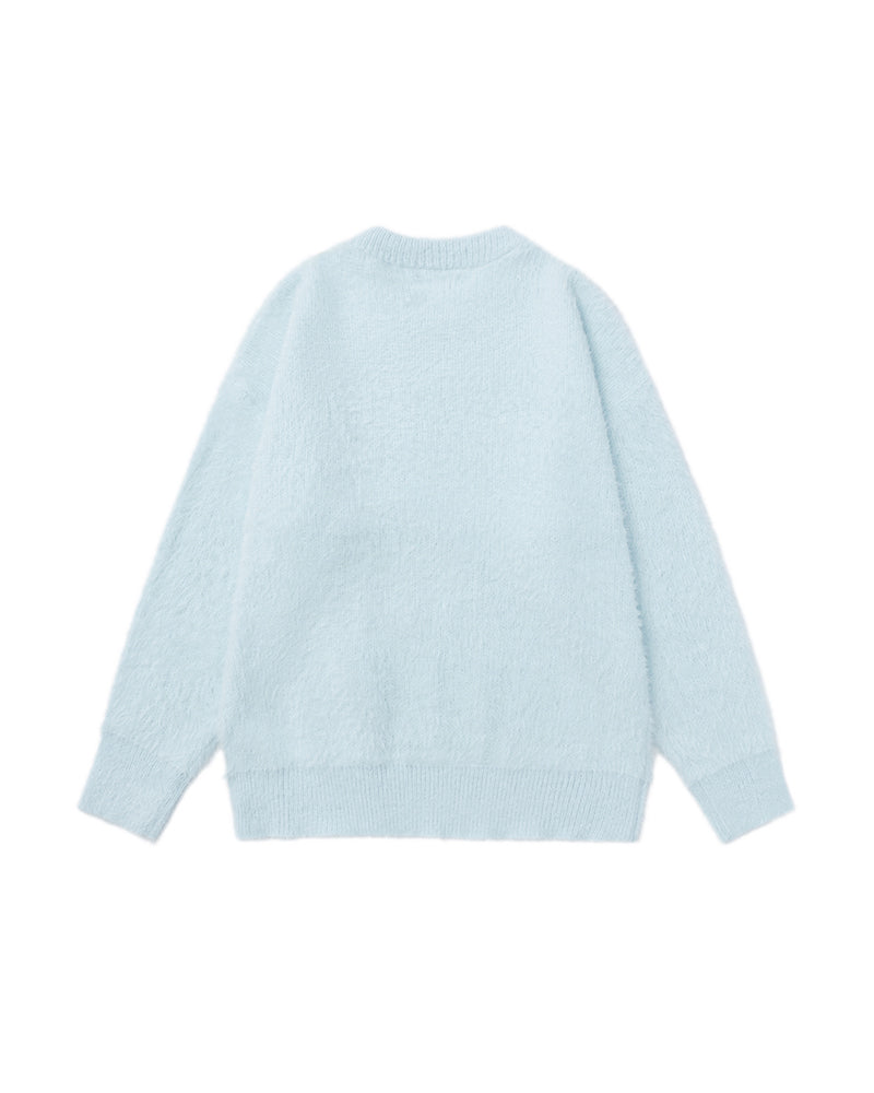 漫画風のゆったりとしたプルオーバーセーター