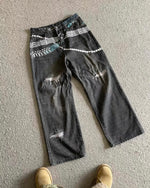Designer straight jeans