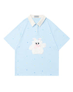 シンプルなラペルの半袖