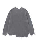 irregular hole sweater