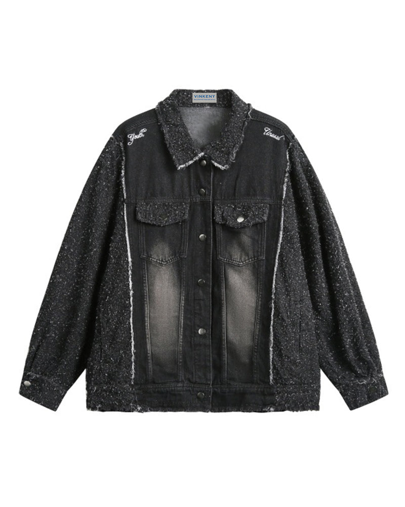 カジュアルなウォッシュデニムジャケット