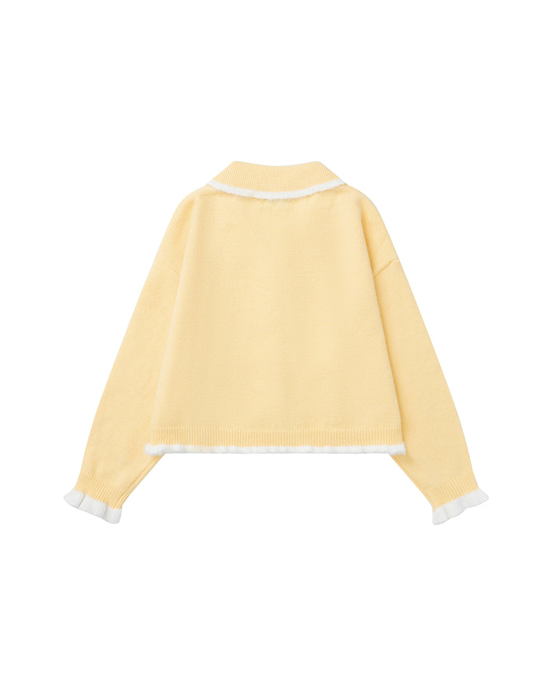 リボンカーディガンセーター