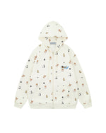 面白い子犬のフード付きスウェットシャツ