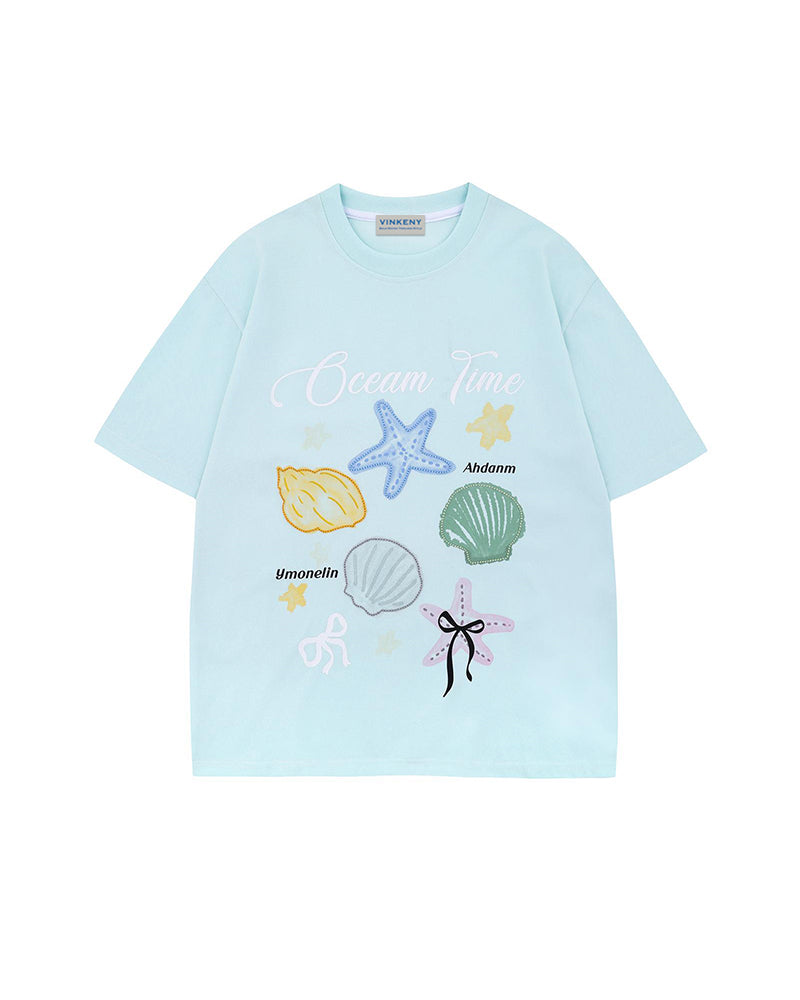 シェル刺繍の半袖