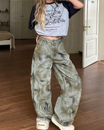 Heavy duty wide-leg jeans