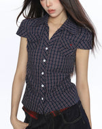 ヴィンテージチェック半袖シャツ