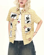 かわいい子猫の半袖シャツ