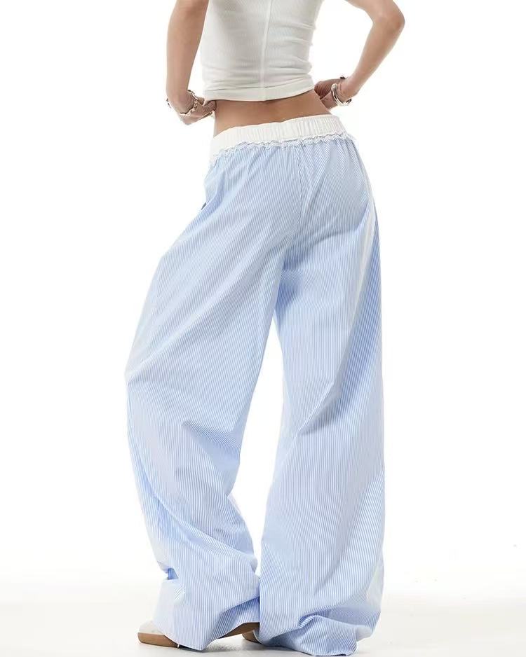 스트라이프 캐주얼 바지