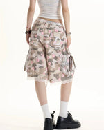 레이스 패널 캐주얼 반바지