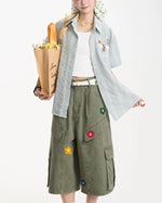 루즈 스트라이프 반팔 셔츠