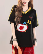 Simple pattern short sleeves