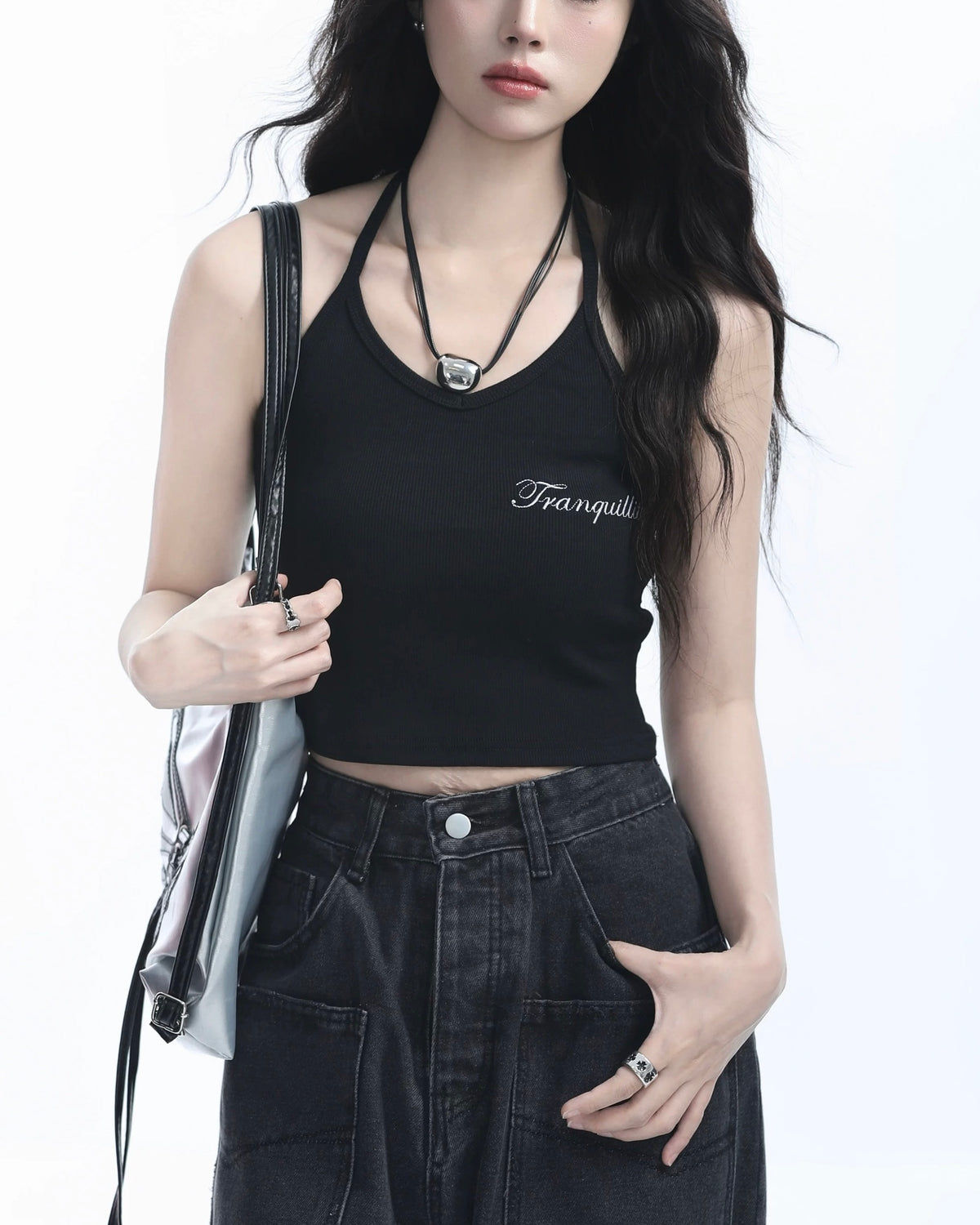 섹시한 홀터넥 슬링