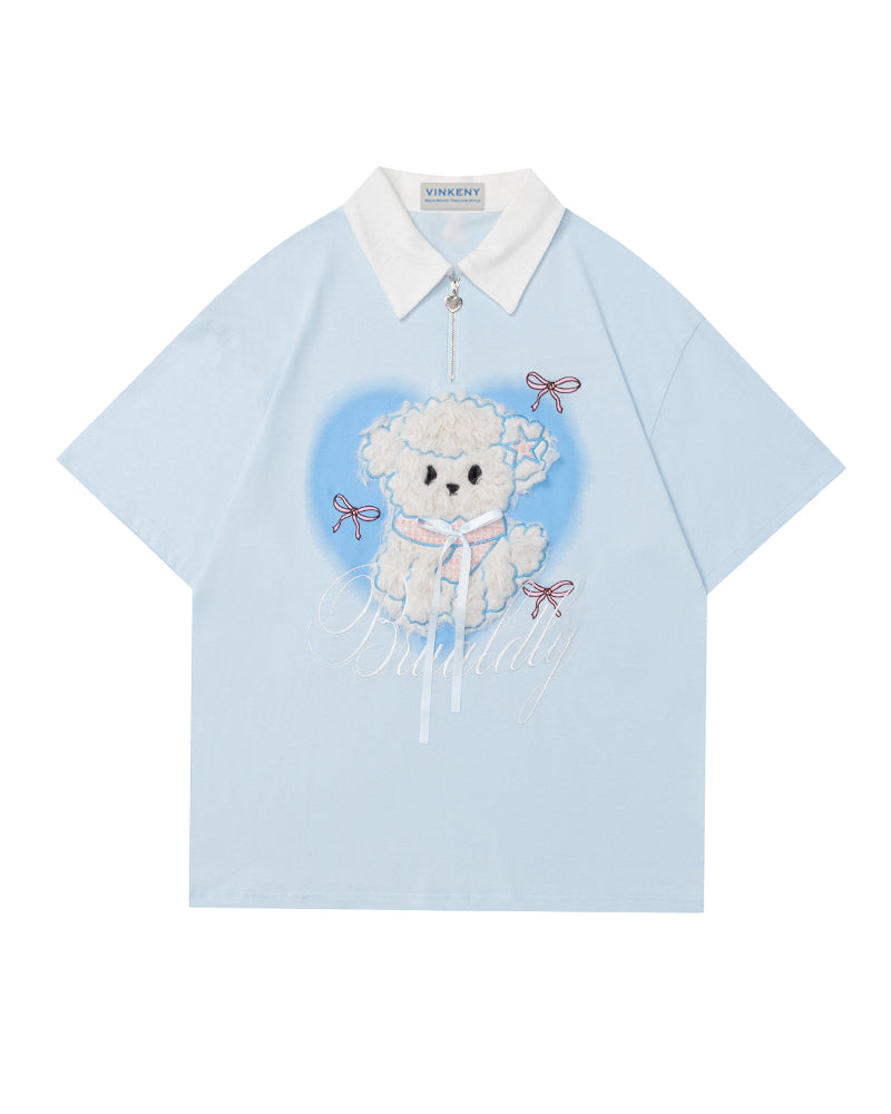 シンプルなラペルの半袖