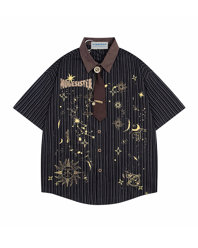 ヴィンテージストライプ半袖シャツ