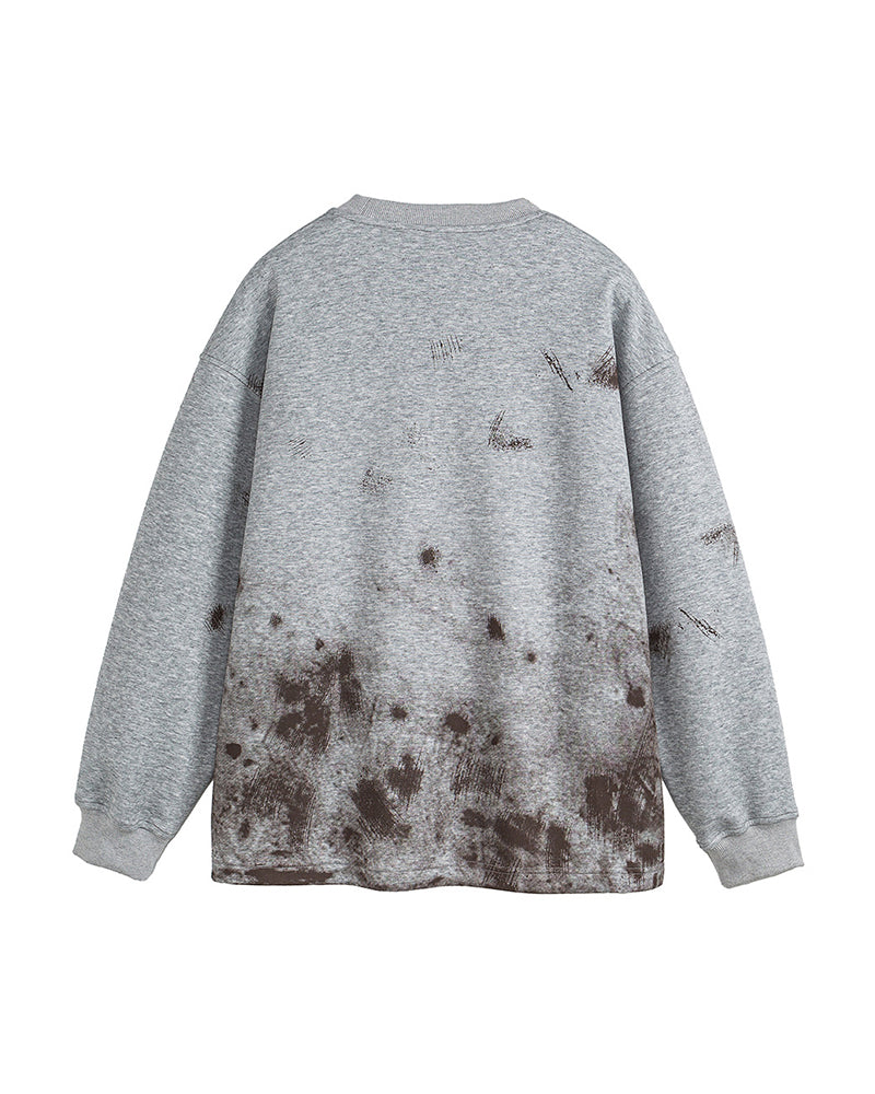 라운드넥 그래피티 스웨트셔츠