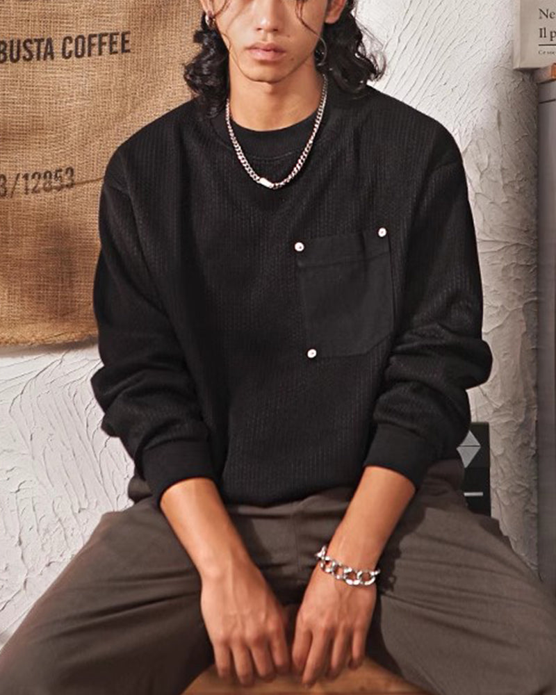 シンプルなクルーネックスウェットシャツ