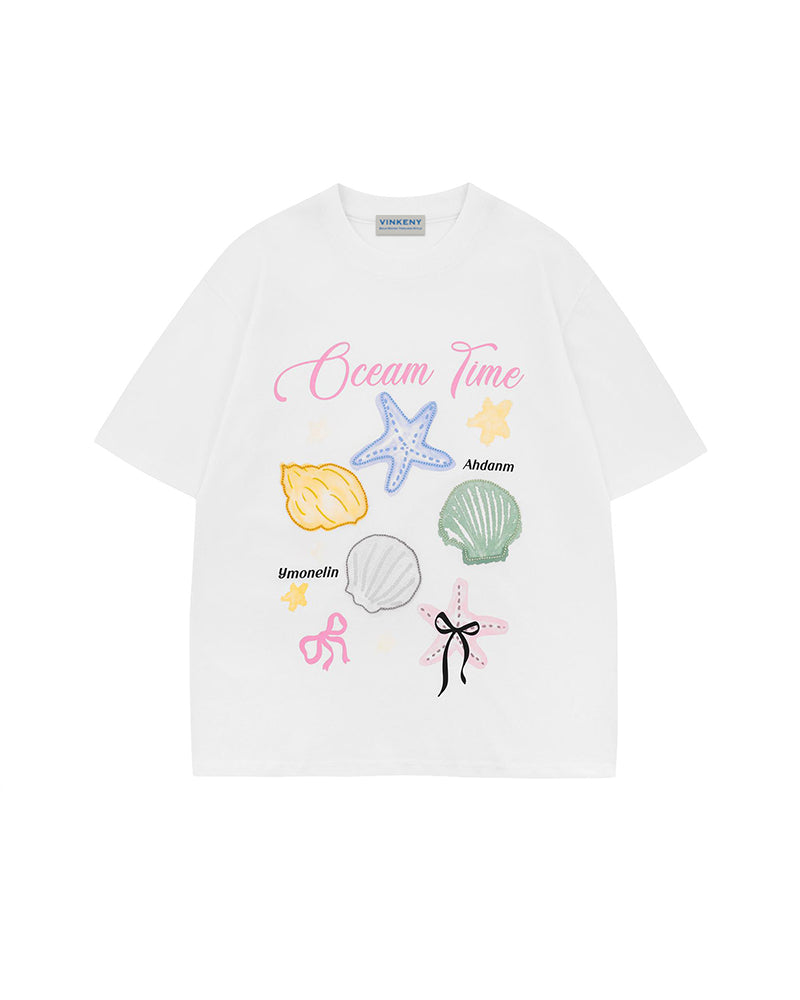 シェル刺繍の半袖