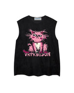 ゆったりとしたクルーネックベスト