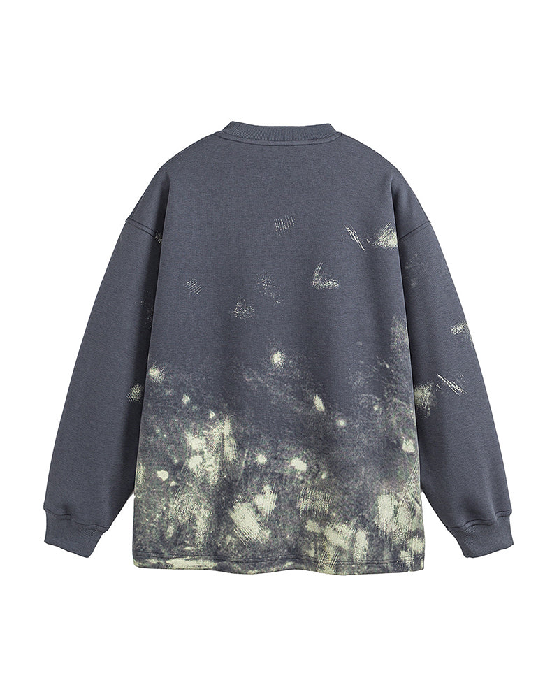 라운드넥 그래피티 스웨트셔츠