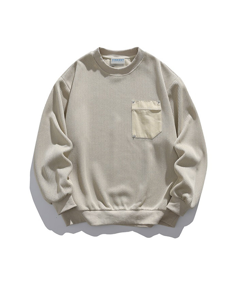 シンプルなクルーネックスウェットシャツ