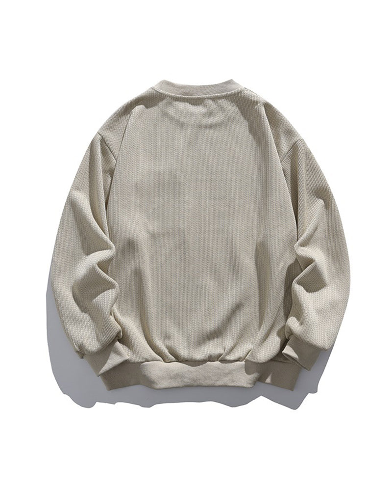 シンプルなクルーネックスウェットシャツ
