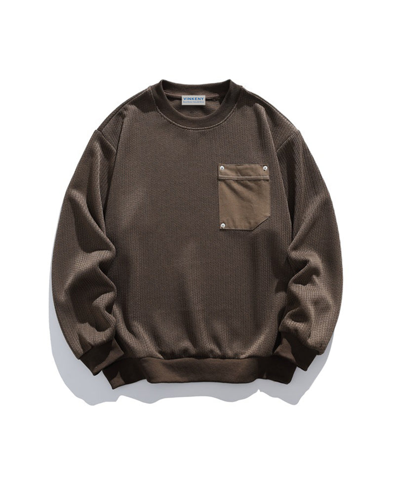 シンプルなクルーネックスウェットシャツ