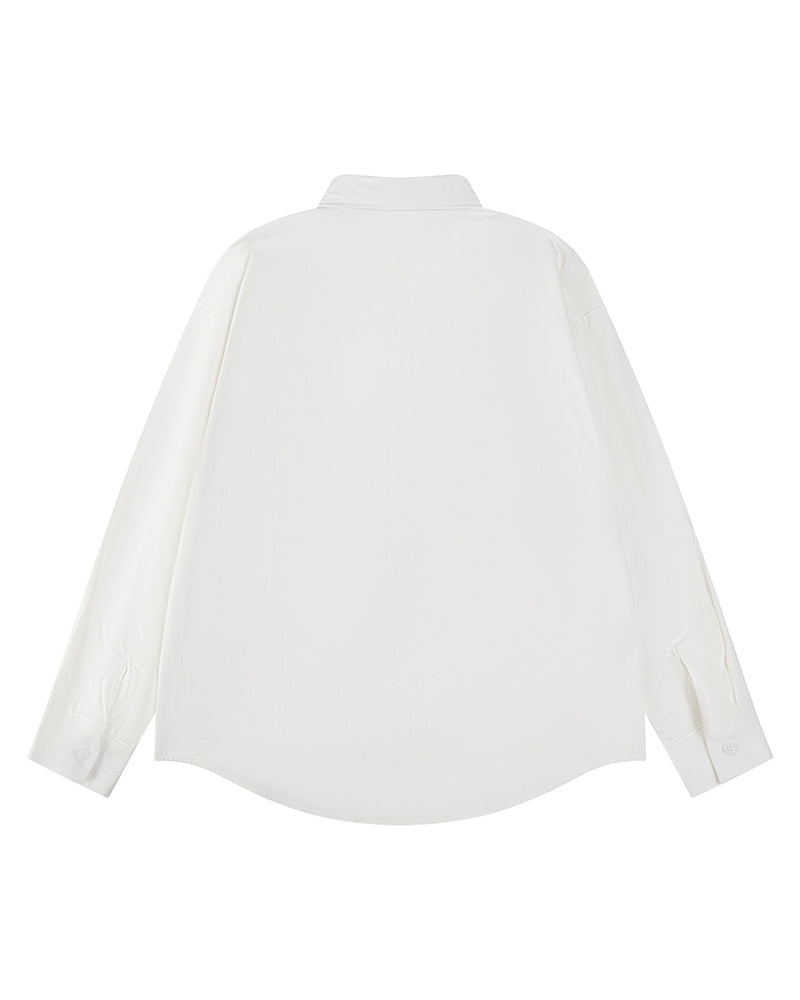 レトロなシンプルな長袖シャツ