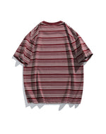Contrast striped short sleeves