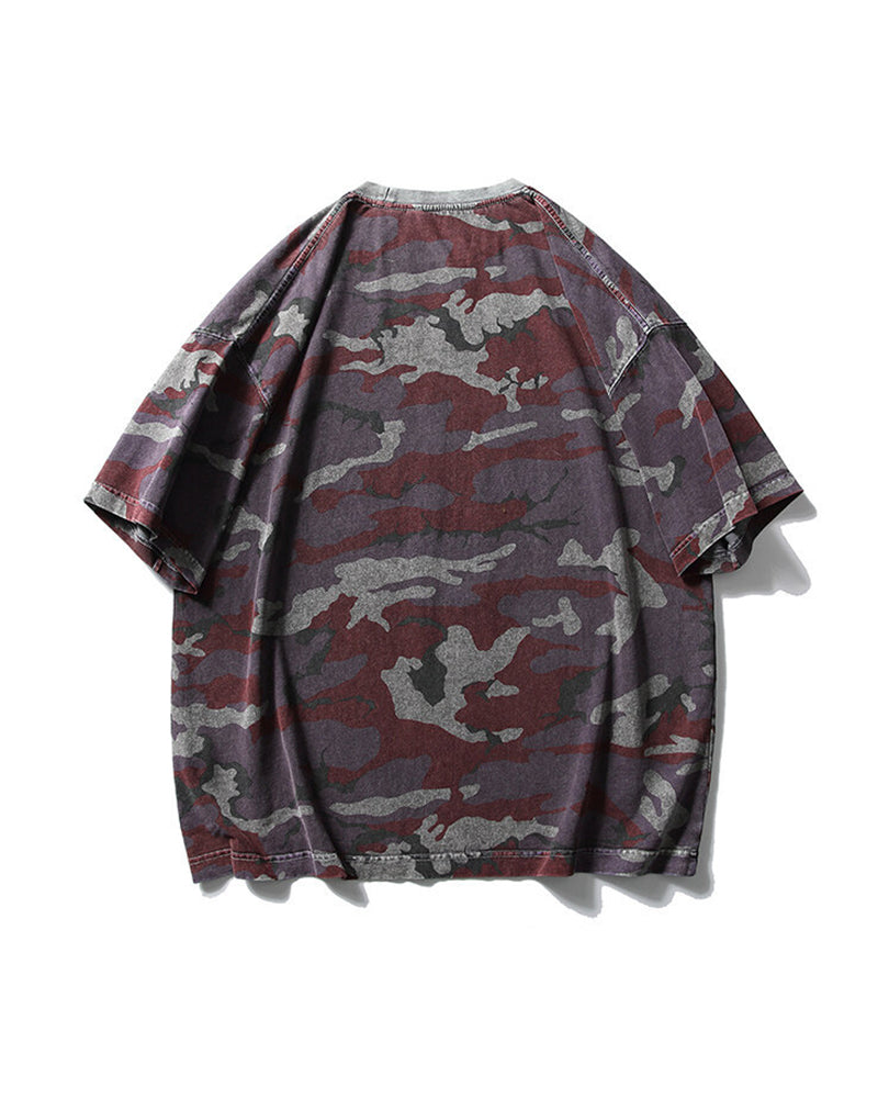 Contrast striped short sleeves