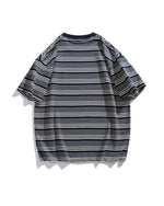 Contrast striped short sleeves