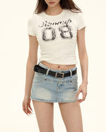 Retro cute simple short sleeves
