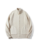 カジュアルレトロニットカーディガン