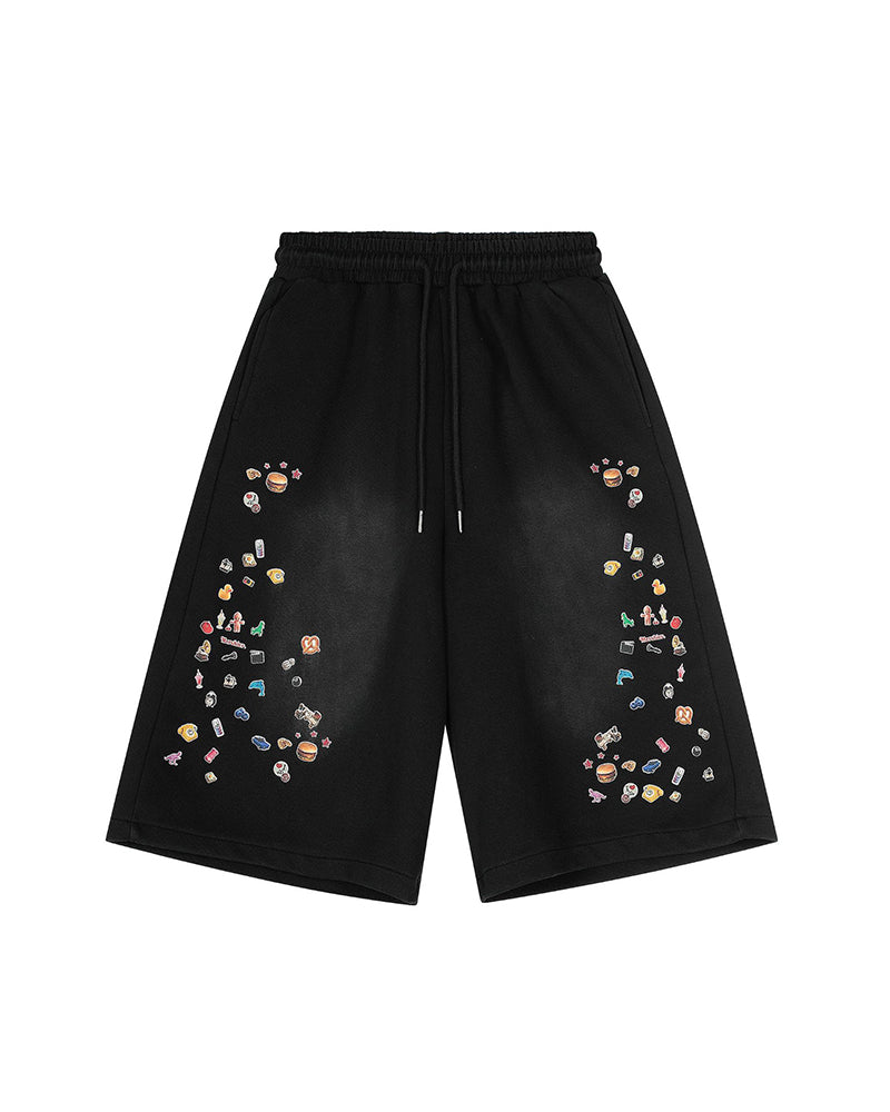 Sticker casual shorts