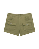 レトロなシンプルカジュアルショートパンツ